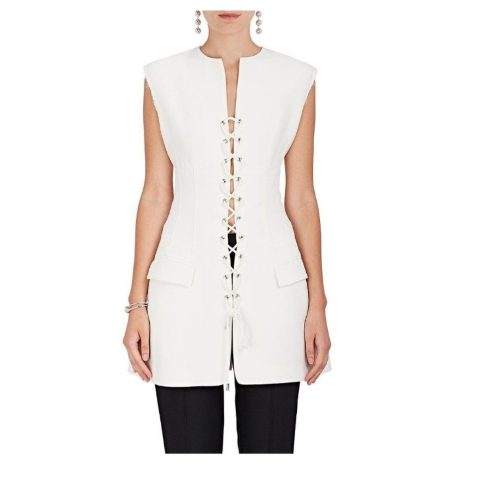 ❌SOLD❌Tuxedo Vest With Lacing Detail - Picture 1 of 6